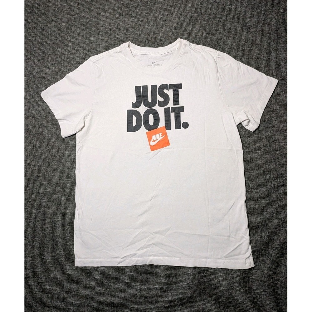 Nike The Nike Tee Short‎ Sleeve Mens Large T-Shirt Swoosh Just Do It Graphic Tee
